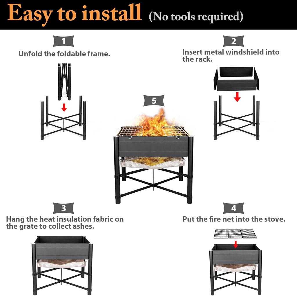Portable Smokeless Wood Burning Fire Pit Q689