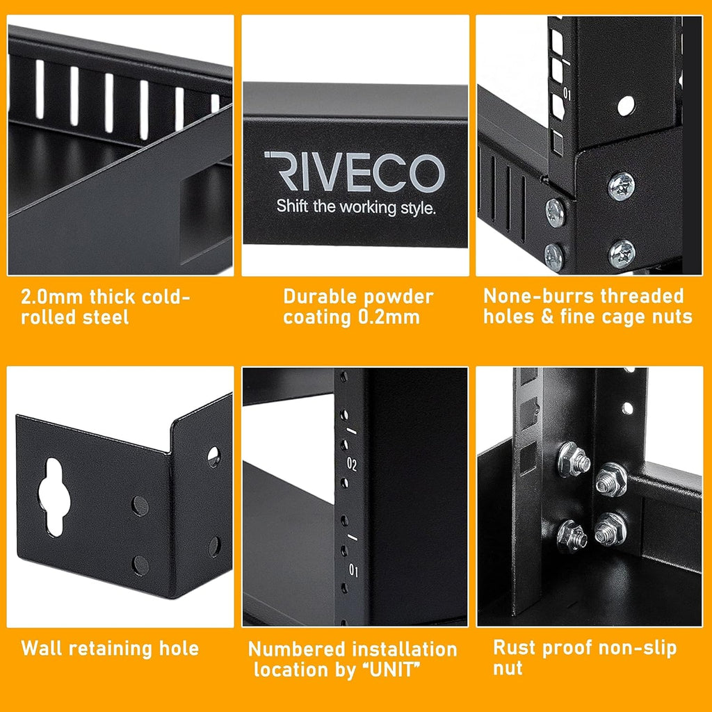 12U 19 Wall Mount Server Rack Black W12879