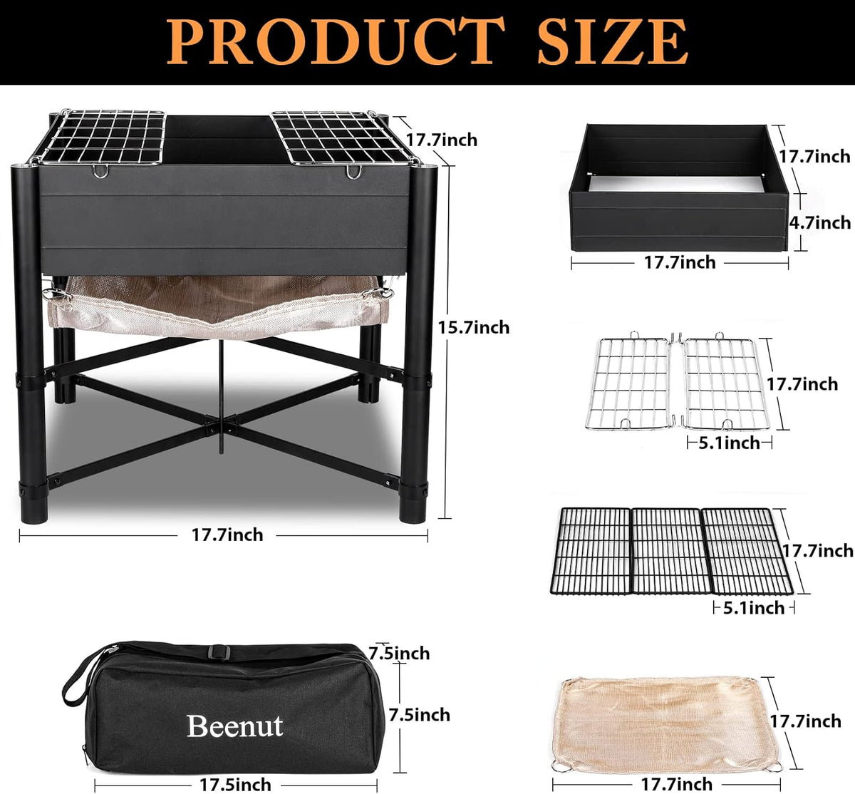 Portable Smokeless Wood Burning Fire Pit Q689
