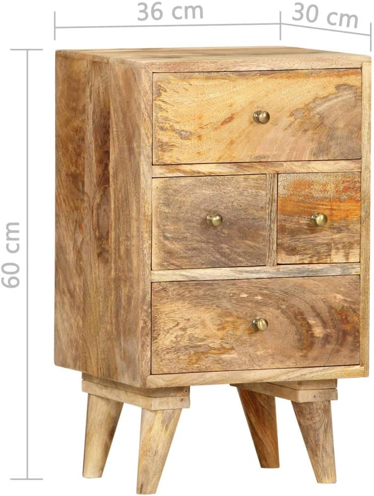 Solid Mango Wood Bedside Cabinet N42600