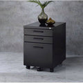 Black 3-Drawer Mobile Vertical Filing Cabinet I28533