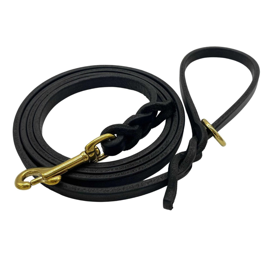 6 FT Braided Leather Dog Leash J872647