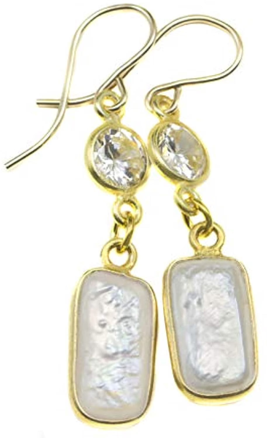 Rectangle Pearl Earrings D792853