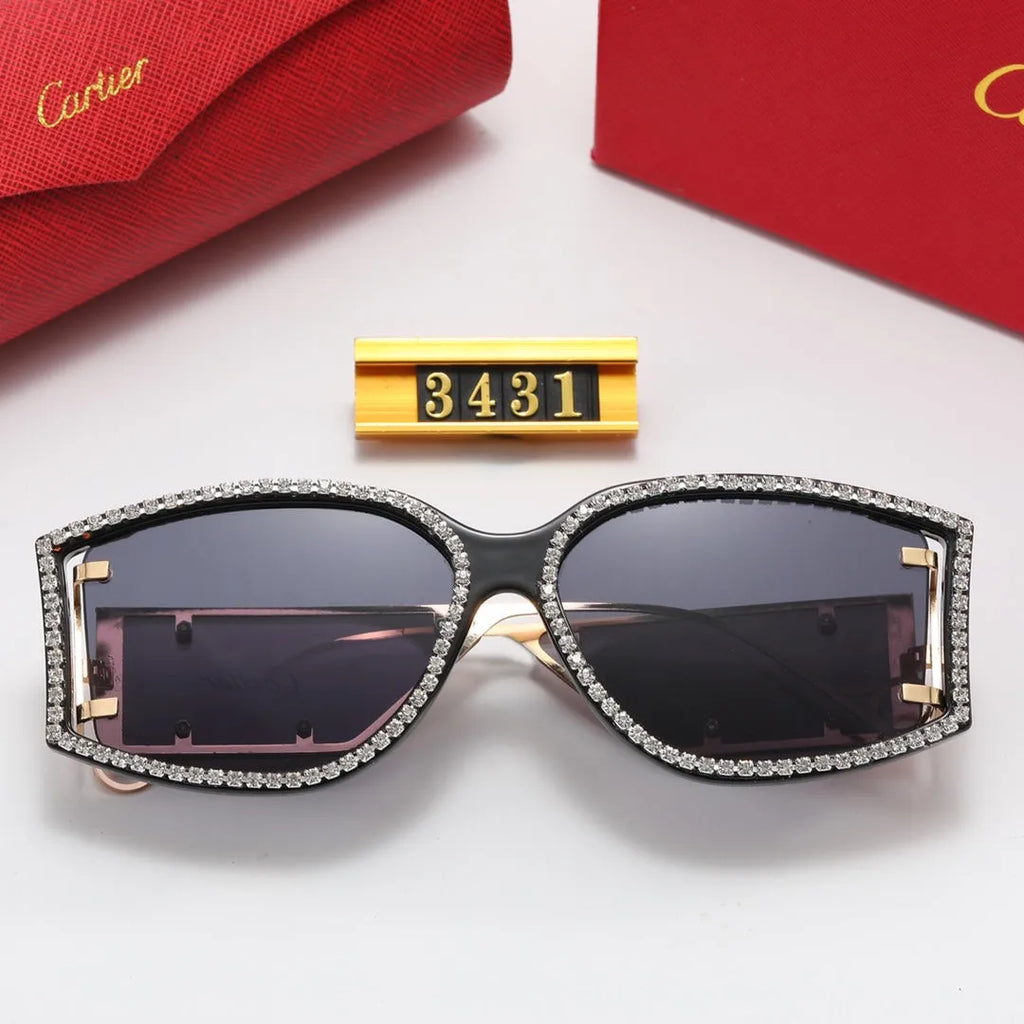 Luxury Rhinestone Polarized Sunglasses B887