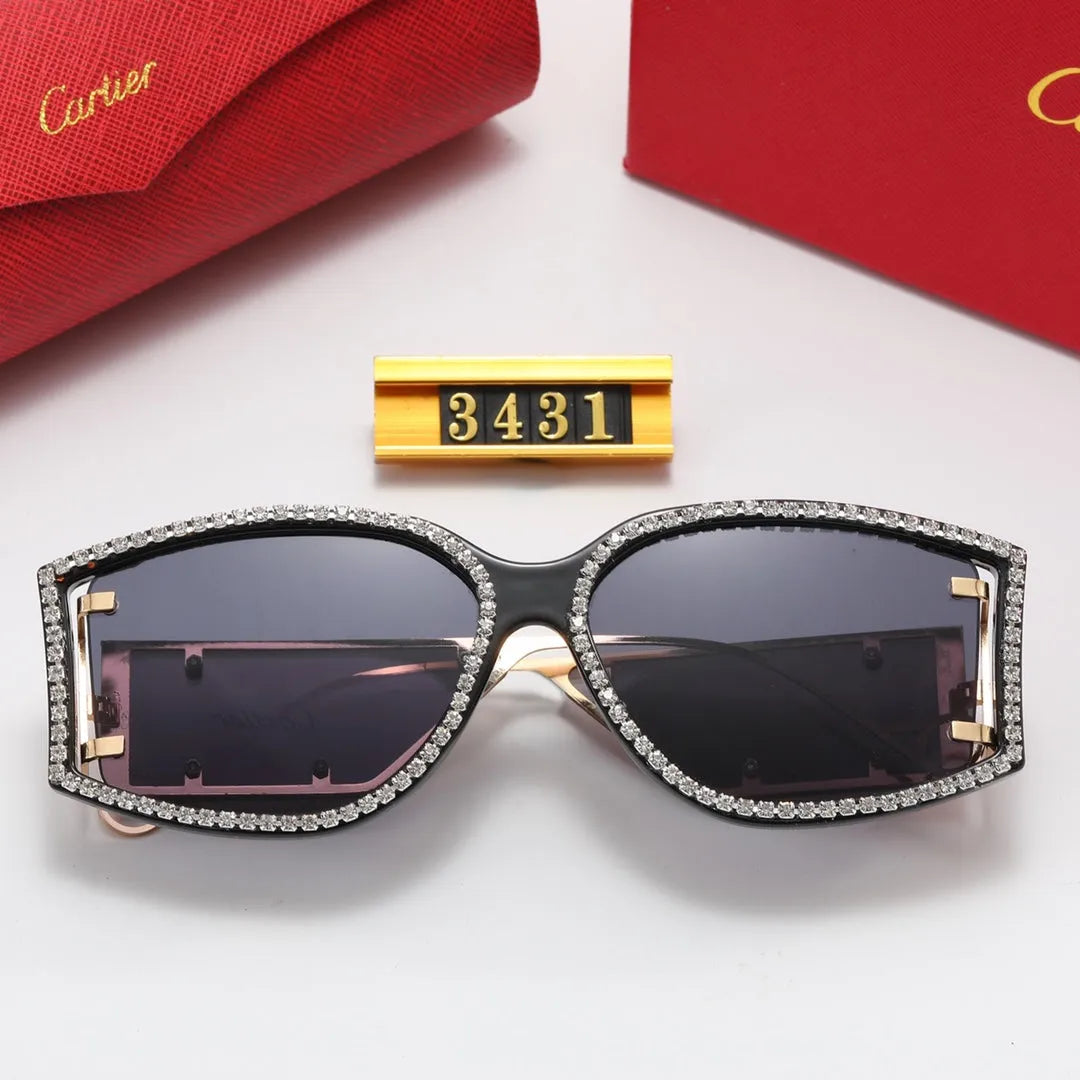 Luxury Rhinestone Polarized Sunglasses B887