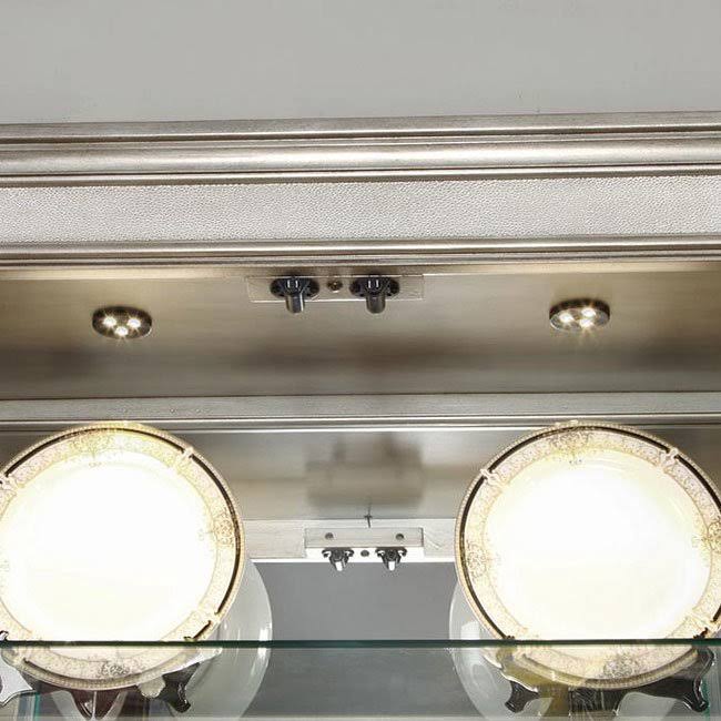 Metallic Platinum Curio Cabinet C725360