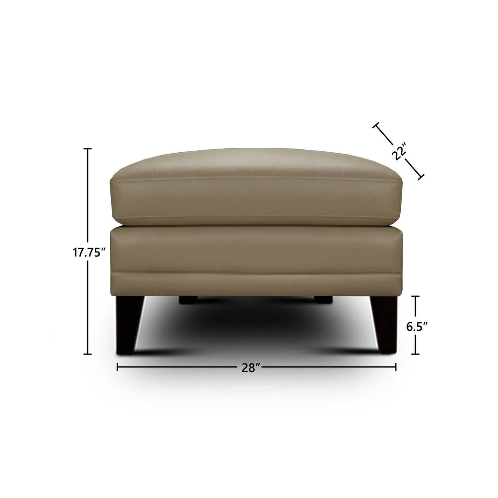 Brown Genuine Leather Ottoman R15933