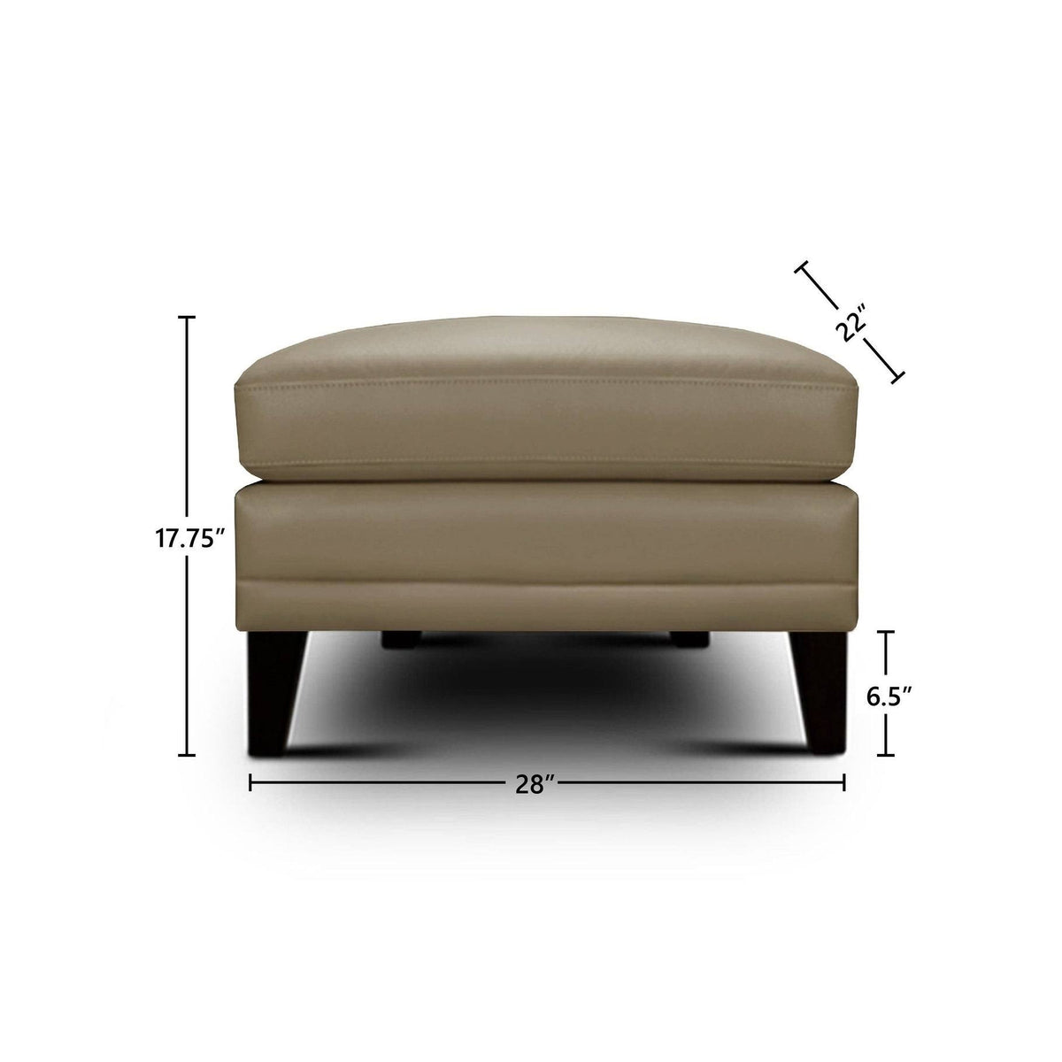 Brown Genuine Leather Ottoman R15933