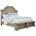 King Wood Panel Storage Bed in Honey Brown F2437