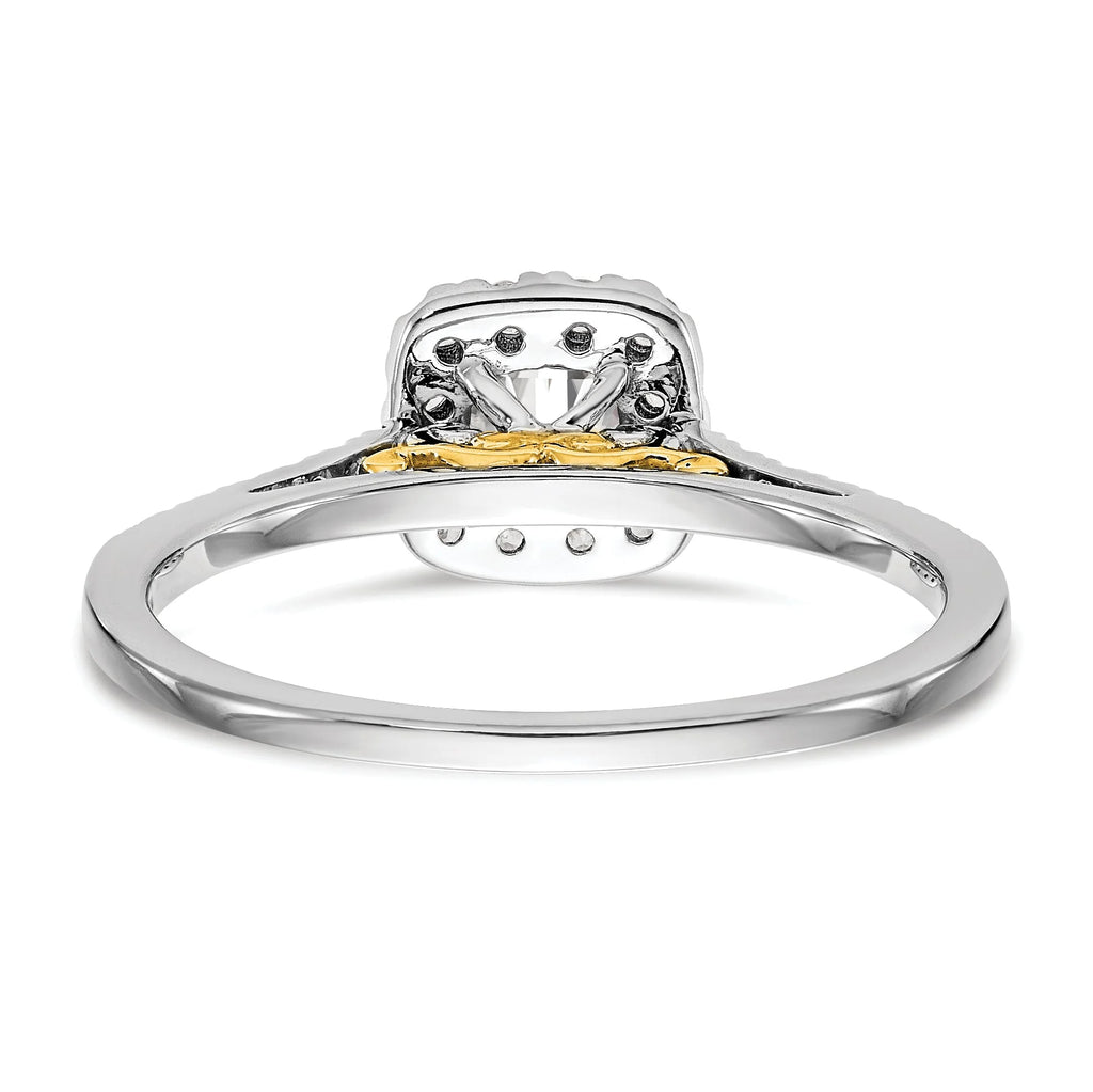 1.25ct CZ Solid 14k Cushion Halo Engagement Ring Z760337