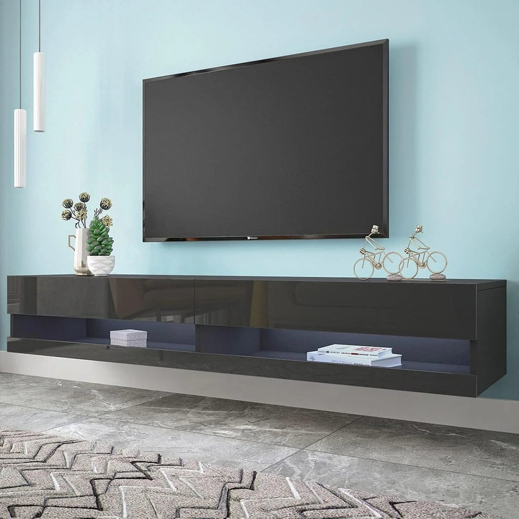 Wood Floating LED TV Stand for 80 Inch TV G57032