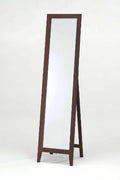 Walnut Finish Solid Wood Frame Floor Mirror U834