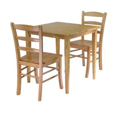Solid Oak Dining Set 3 Pieces W9836