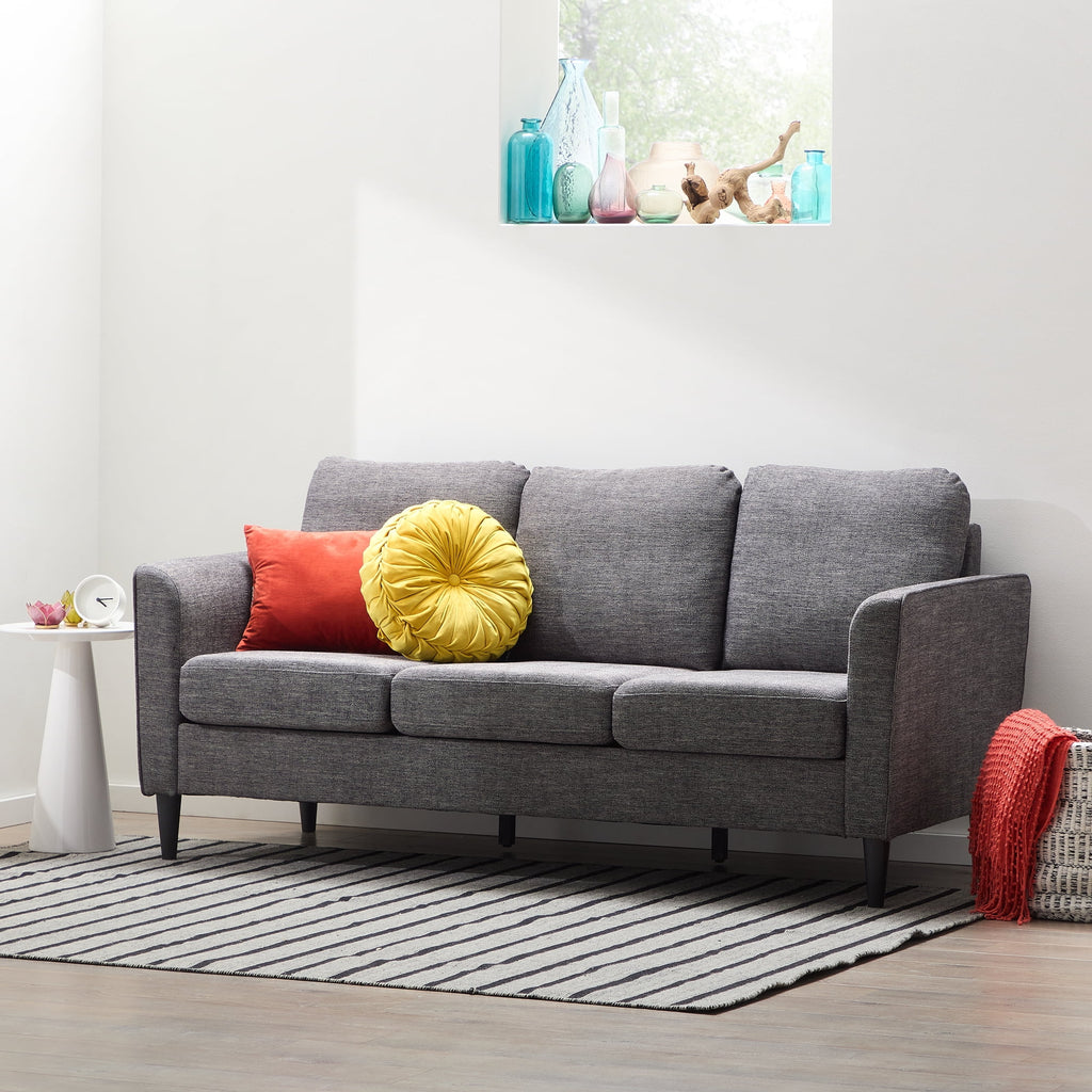 Charcoal Fabric Upholstered Sofa R686