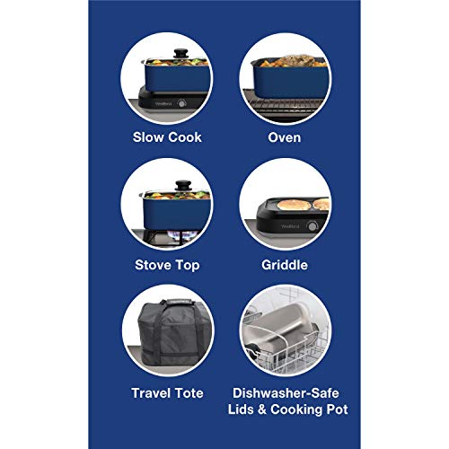 Red 5-Quart Non-stick Slow Cooker with Travel Lid and Thermal Carrying Case J6050