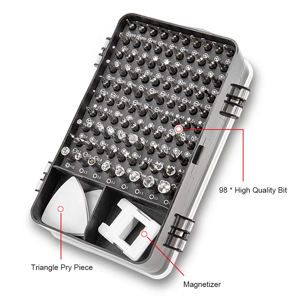 115-In-1 Household Toolbox Set with 98 Bits O5142