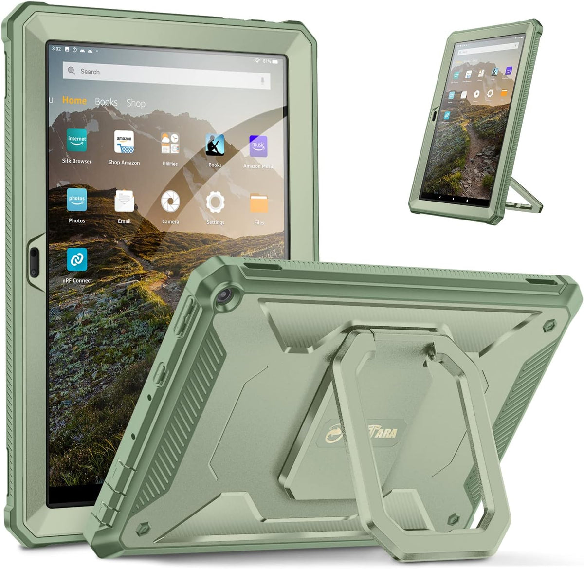 Black Case with Stand and Screen Protector B60553