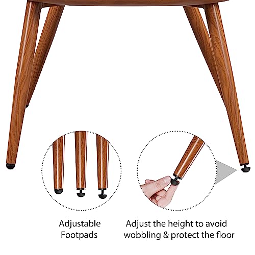 Brown PU Leather Armchair with Metal Legs B4569