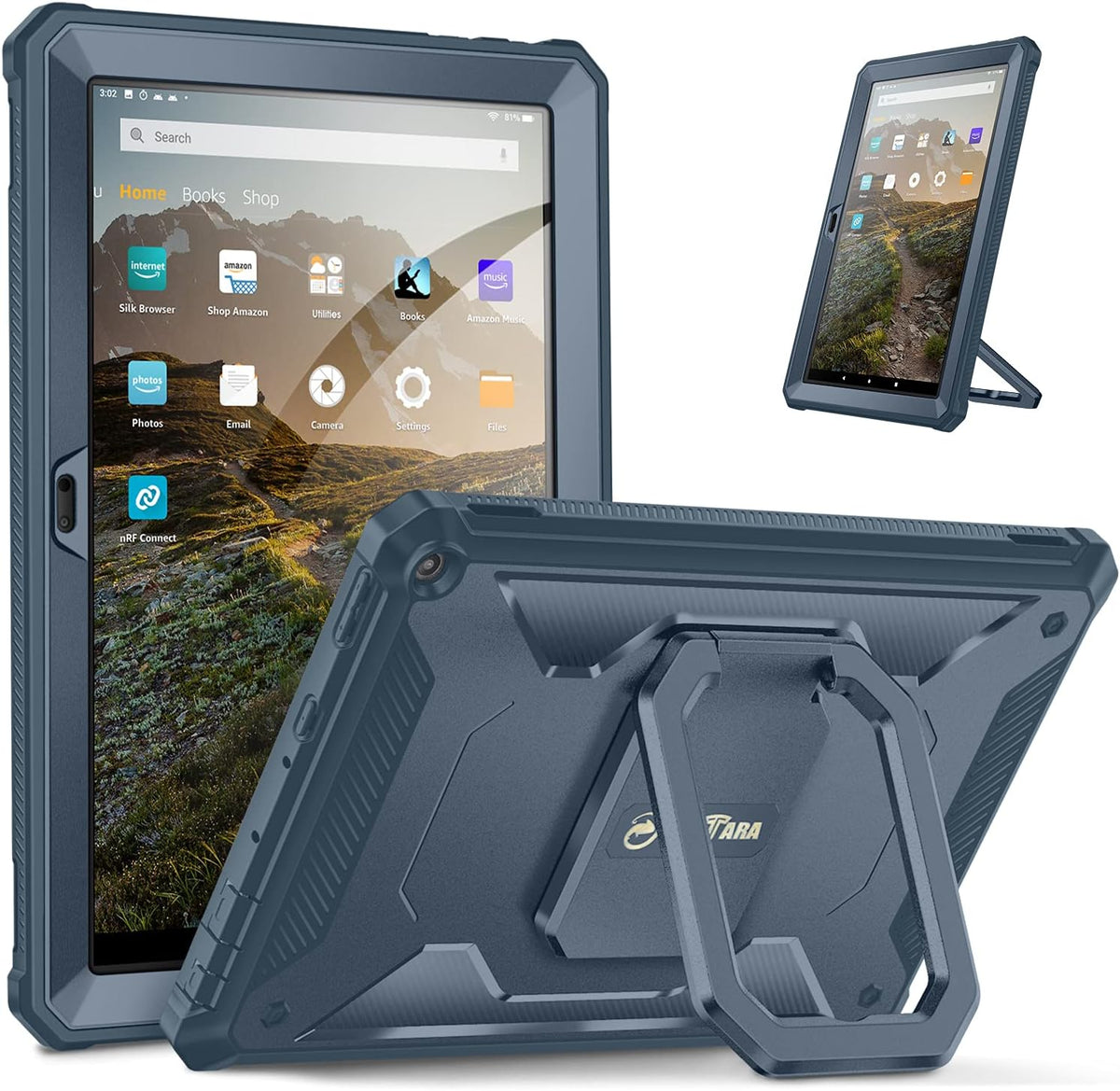 Black Case with Stand and Screen Protector B60553