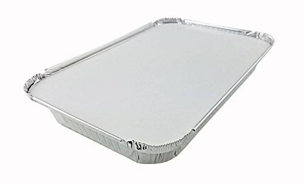 4 lb Oblong Aluminum Food Storage Pan with Board Lid, Pack of 50 Y712879