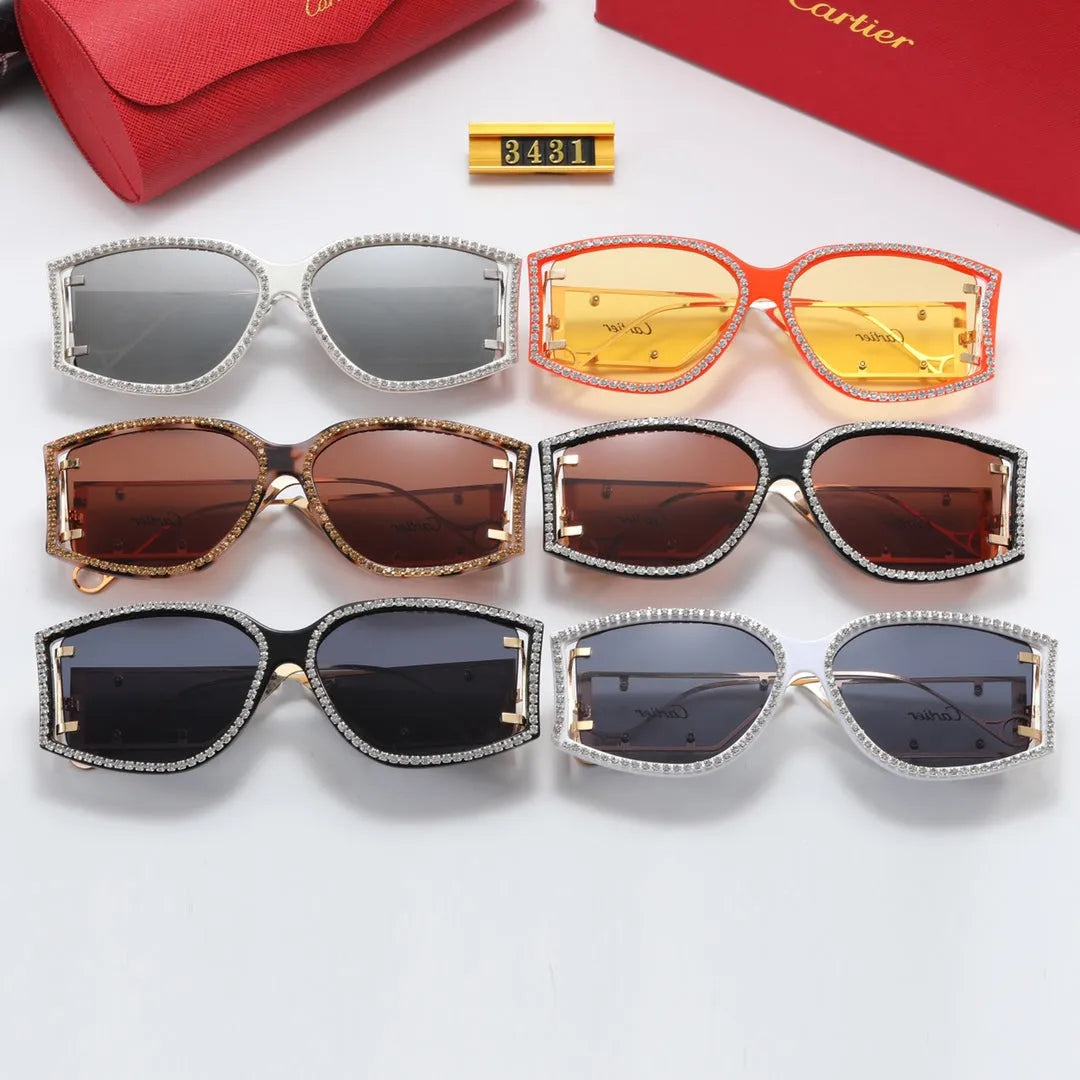 Luxury Rhinestone Polarized Sunglasses B887