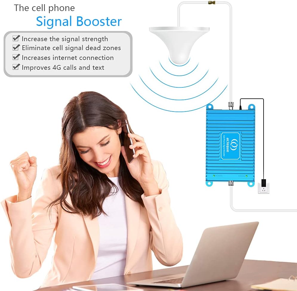 Blue Cell Phone Signal Booster 5G 4G LTE 700MHz Band 12/17 FDD T181105