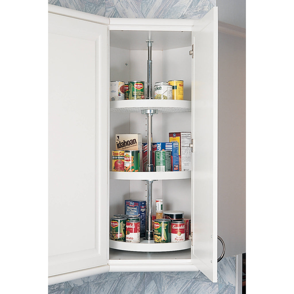 18x22 Almond Polymer Lazy Susan 3-Shelf X2211
