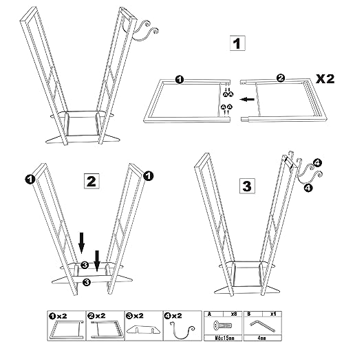 22 Inch Heavy Duty Firewood Log Rack Y91253