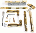Brass Finish Storm Door Handle Assembly for Aluminum Full View Storm Doors W2722