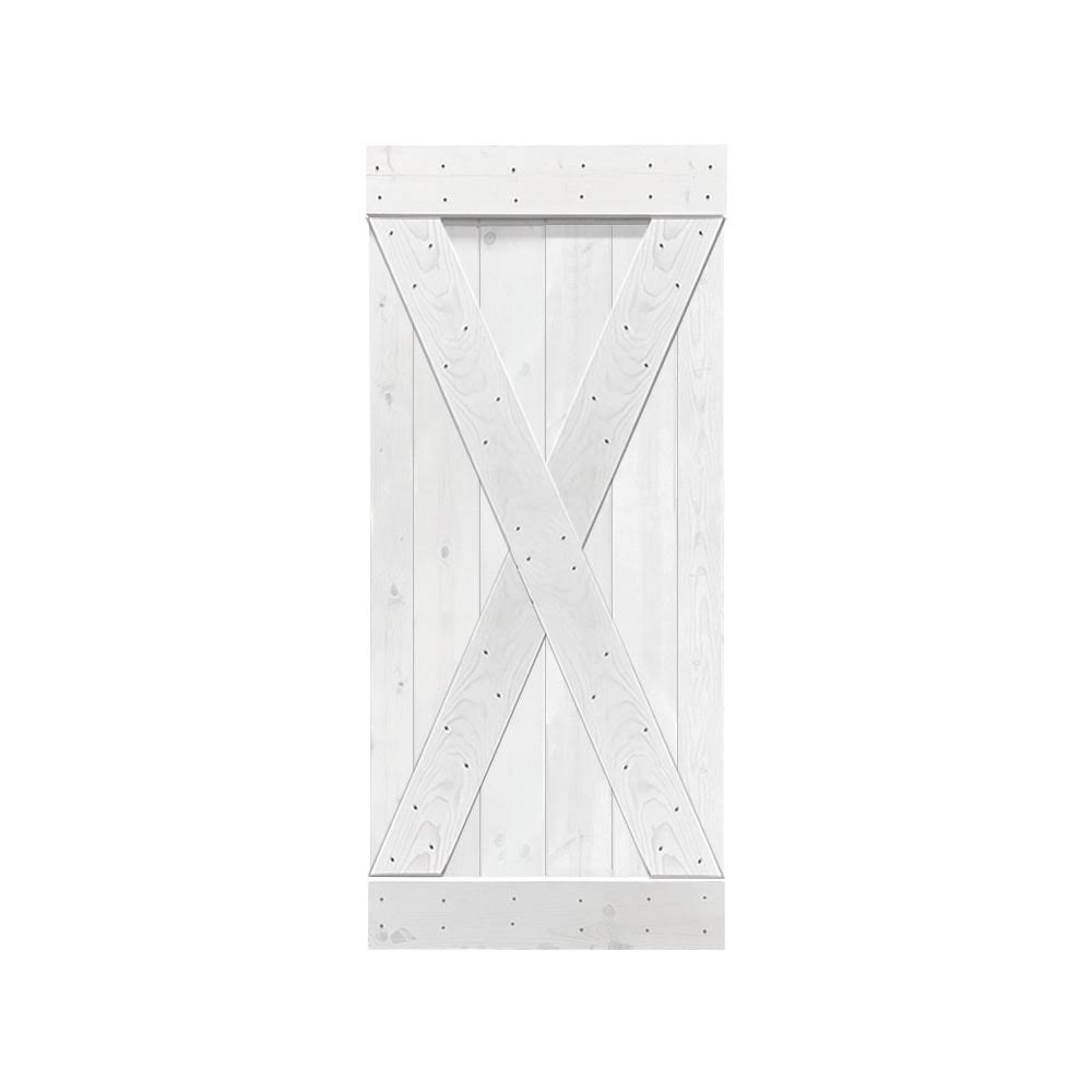 36 in. x 84 in. Solid Knotty Pine Wood Interior Sliding Barn Door Slab H7141