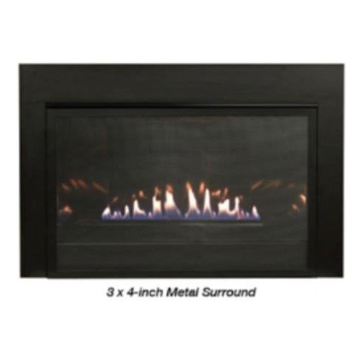 Black 3-Sided 4x3 Surround Loft Vent-Free Insert V7307