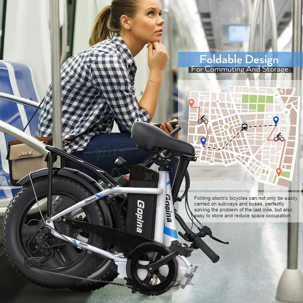 Folding Electric Bike 350W Fat Tire X6660