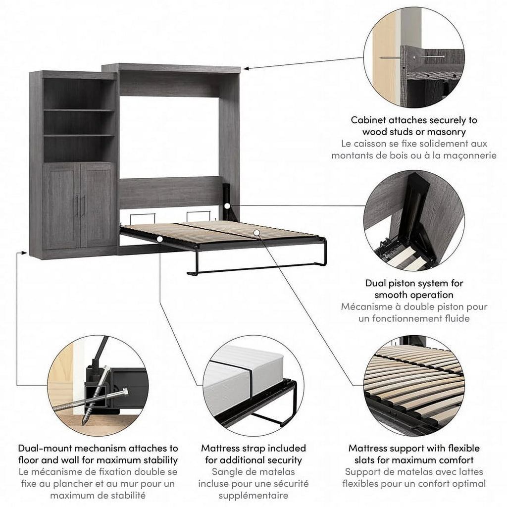 Queen Murphy Bed & Closet Organizer U878476