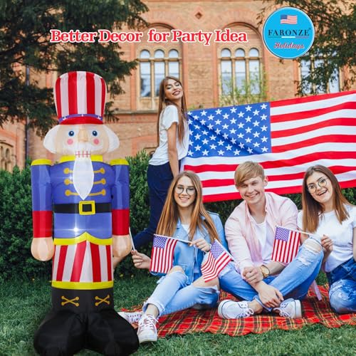 8Ft Patriotic Nutcracker Inflatable Decoration Z5890