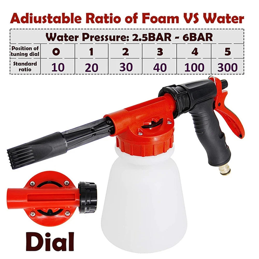 Adjustable Dial Foam Sprayer with 1 Liter Bottle J1644