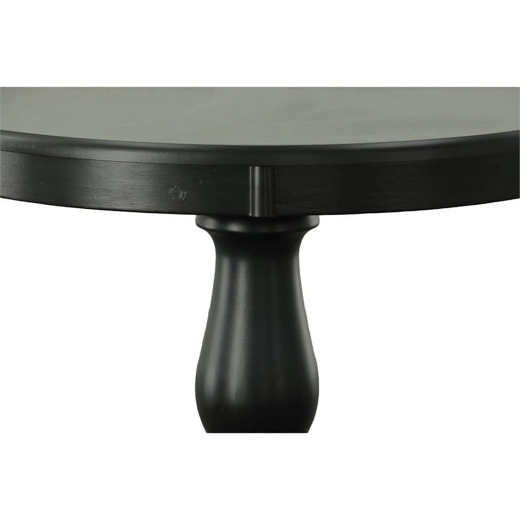 30" Round Pedestal Table in Antique Black C675