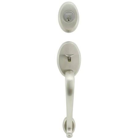 Traditional Single Cylinder Handleset Satin Nickel Left Q28385