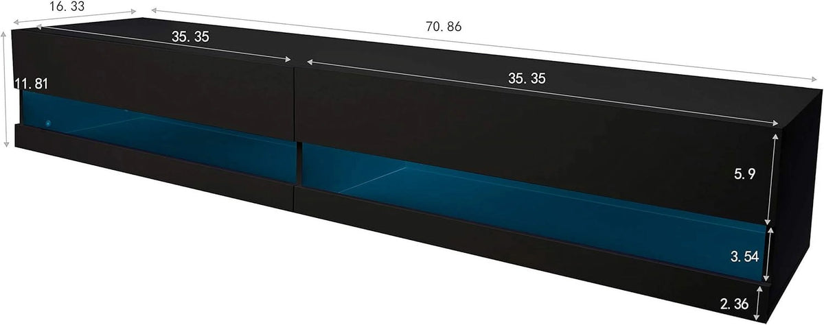 Wood Floating LED TV Stand for 80 Inch TV G57032
