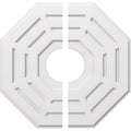 26 inchod x 7 inchid x 10 1/4 inchc x 1 inchp PVC Contemporary Ceiling Medallion, Two Piece O914329