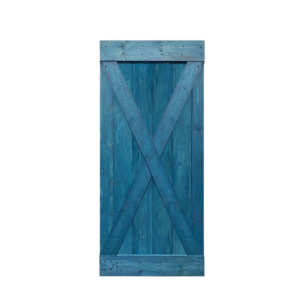 36 in. x 84 in. Solid Knotty Pine Wood Interior Sliding Barn Door Slab H7141