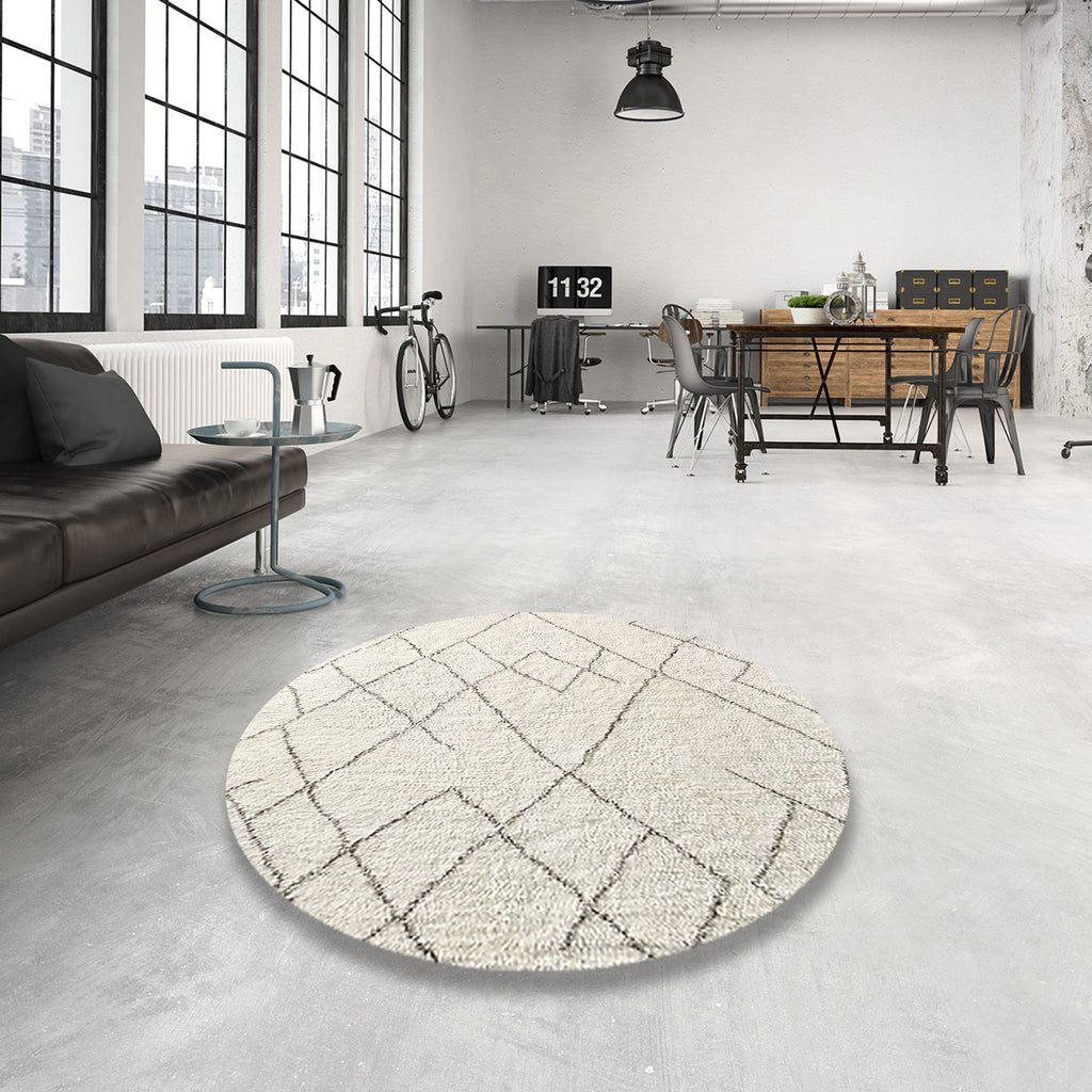 Silver Pink Rectangle Area Rug H256