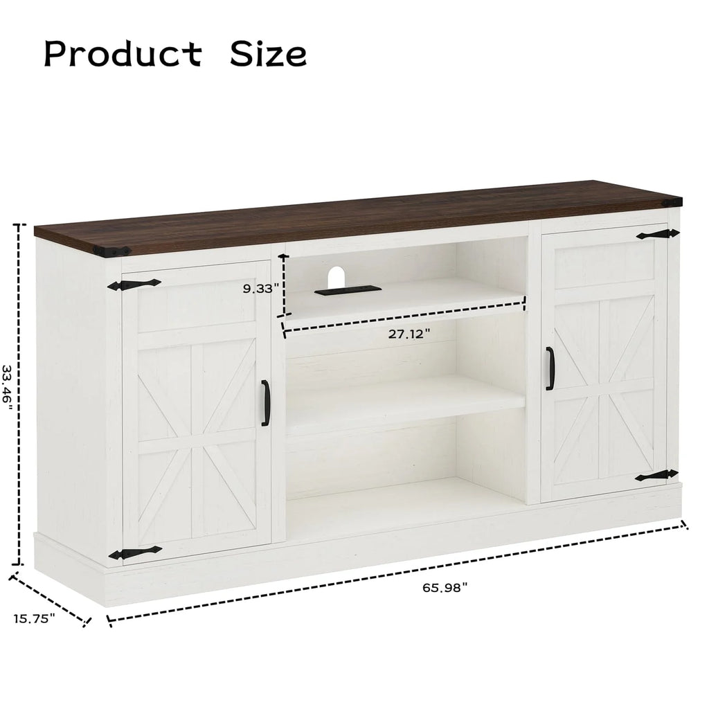 4 Layer Brown Coffee Bar Cabinet with Power Outlet S346135