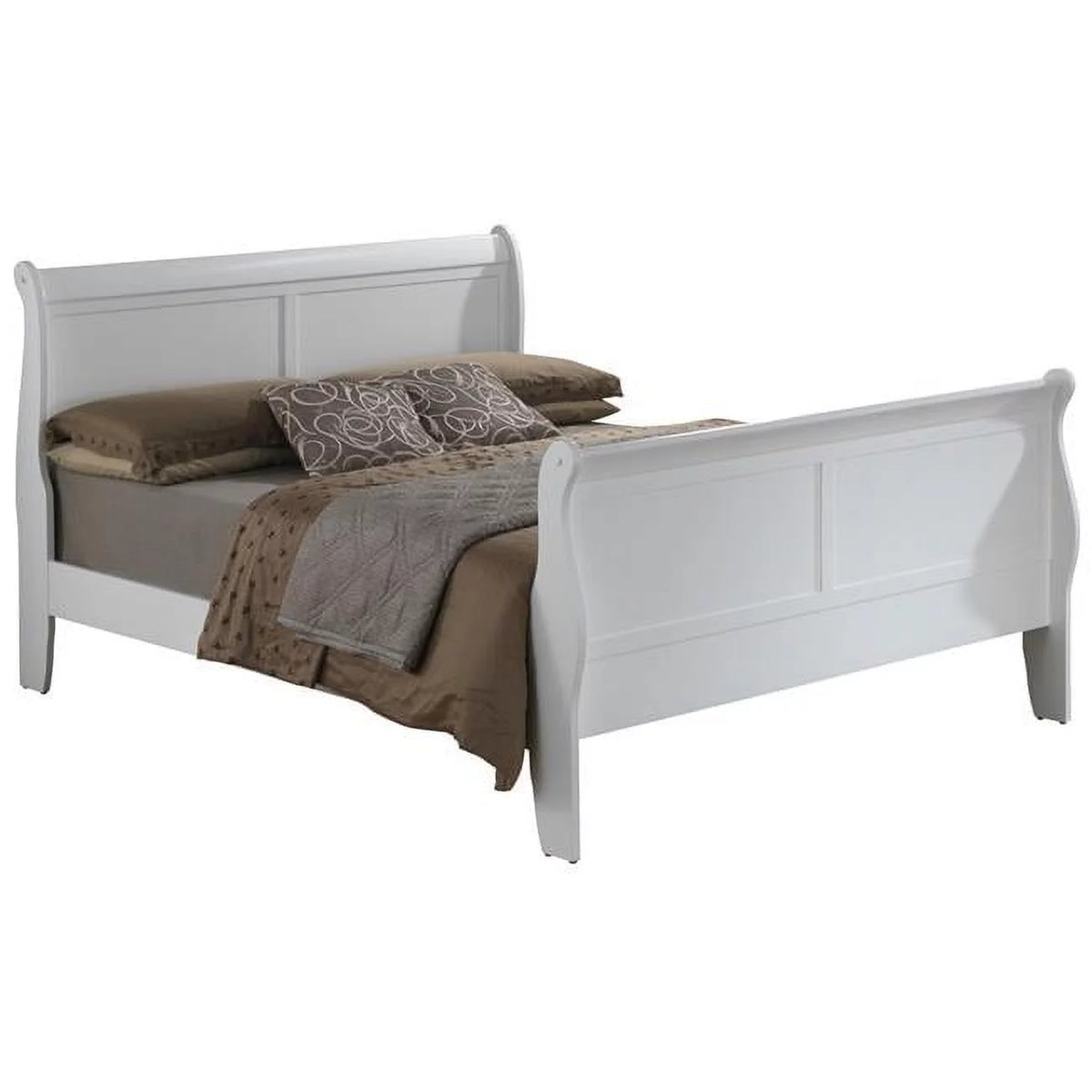White Full Size Sleigh Bed B481971