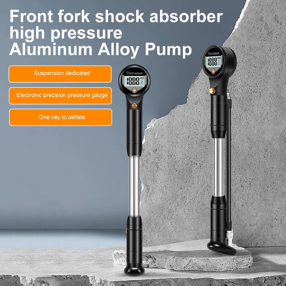 320PSI High Pressure Bike Air Shock Pump with Digital Gauge I20180
