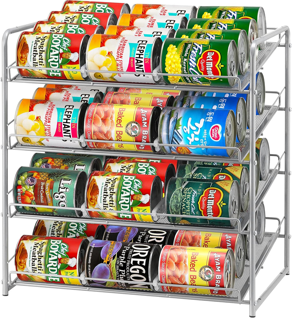 White Pack of 2 Can Rack Organizer D5402