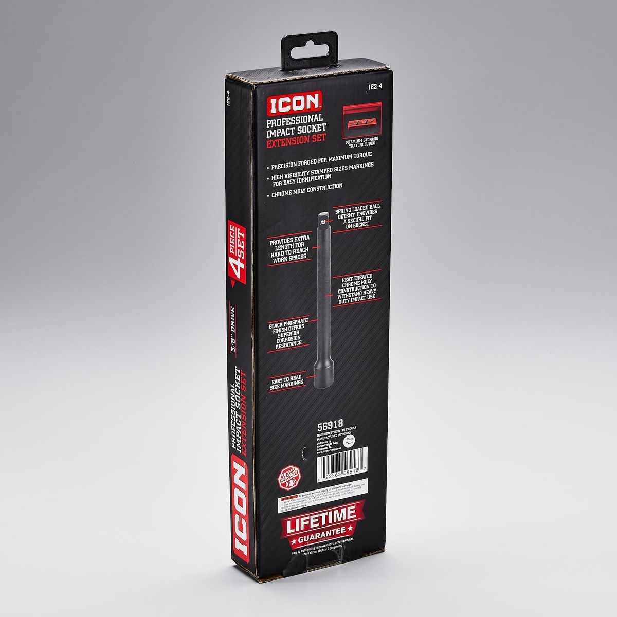 3/8 in. Drive Impact Socket Extension Set, 4 Piece U79177