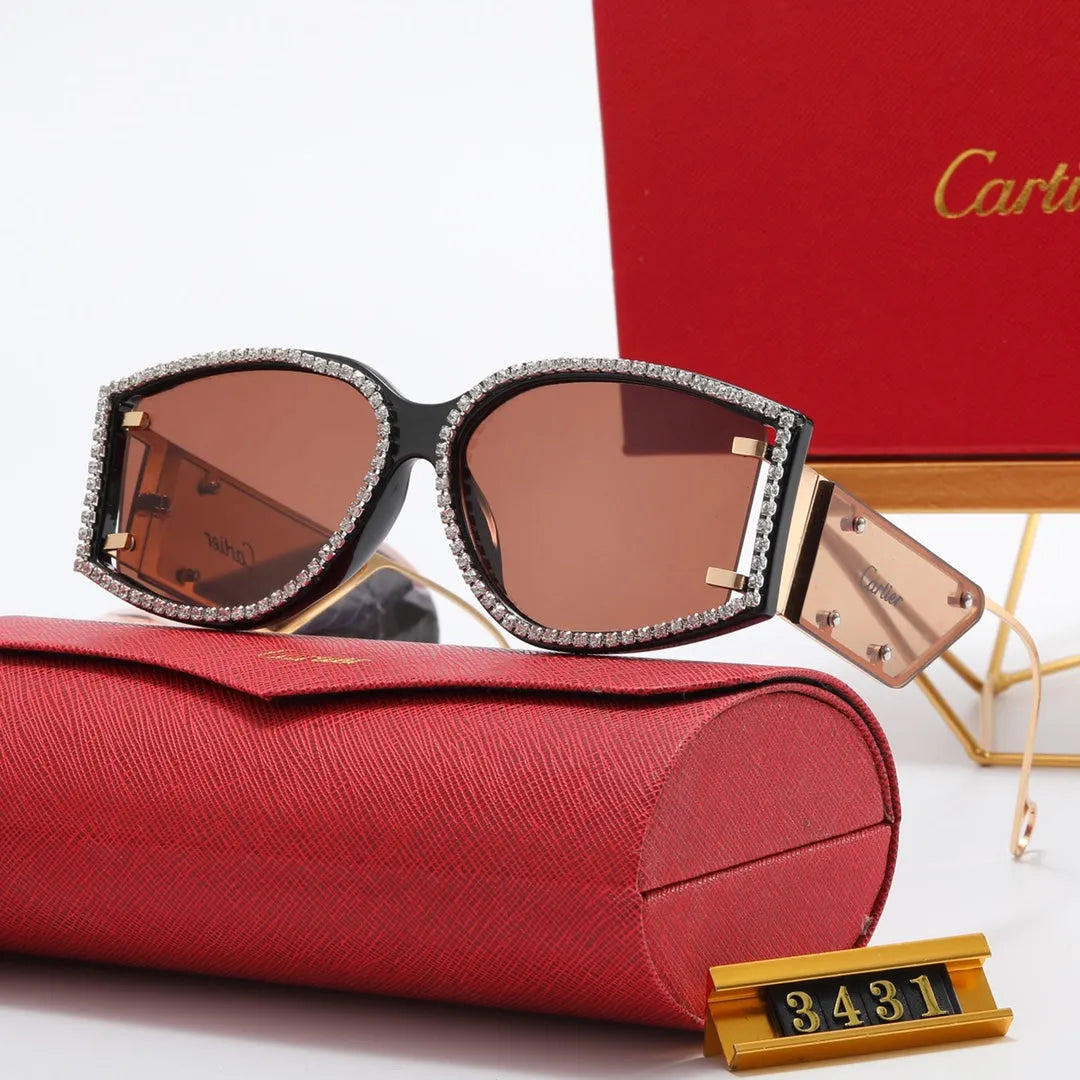 Luxury Rhinestone Polarized Sunglasses B887