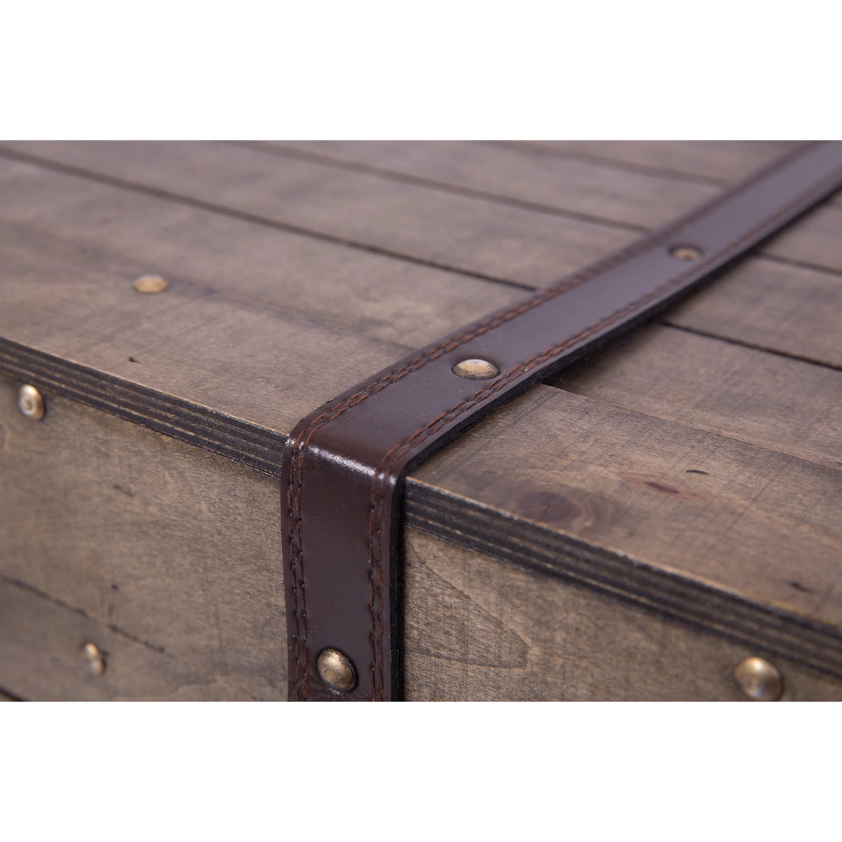Large Natural Wood Storage Trunk and Coffee Table J765644