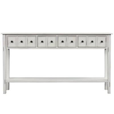 Antique White Console Table Y494