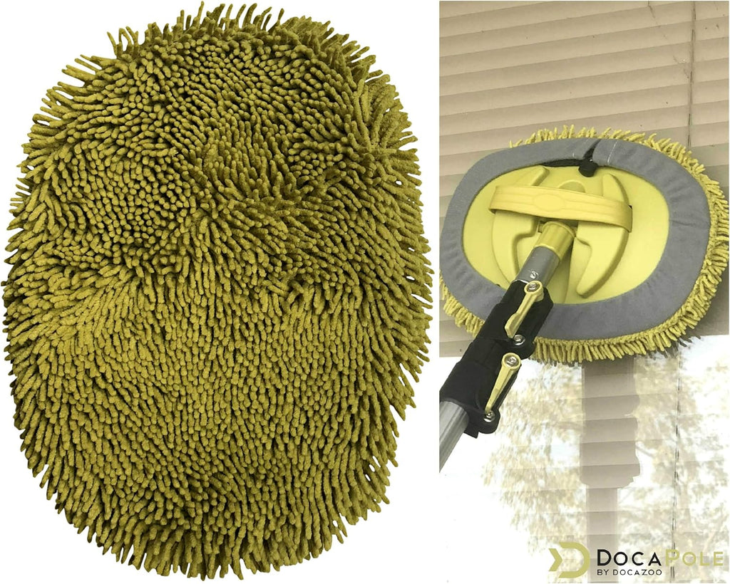 Wall Duster with Telescoping Pole and Chenille Microfiber Cleaning Head, Pack of 2 U50638